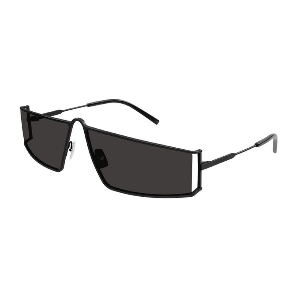 NEW SL606 001 SAINT LAURENT SUNGLASSES UNISEX BLACK SQUARE EYEWEAR - Picture 2 of 4